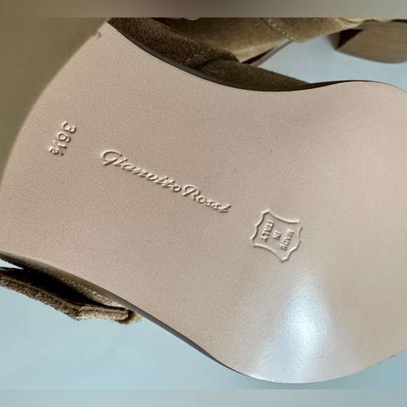 Gianvito Rossi *NEW* Suede Buckle Leather Booties- Size 36.5/ US 6.5 - Picture 7 of 10